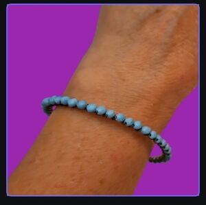 3/$30 HANDMADE Glass Beaded Wire Wrapped Bangle Bracelet